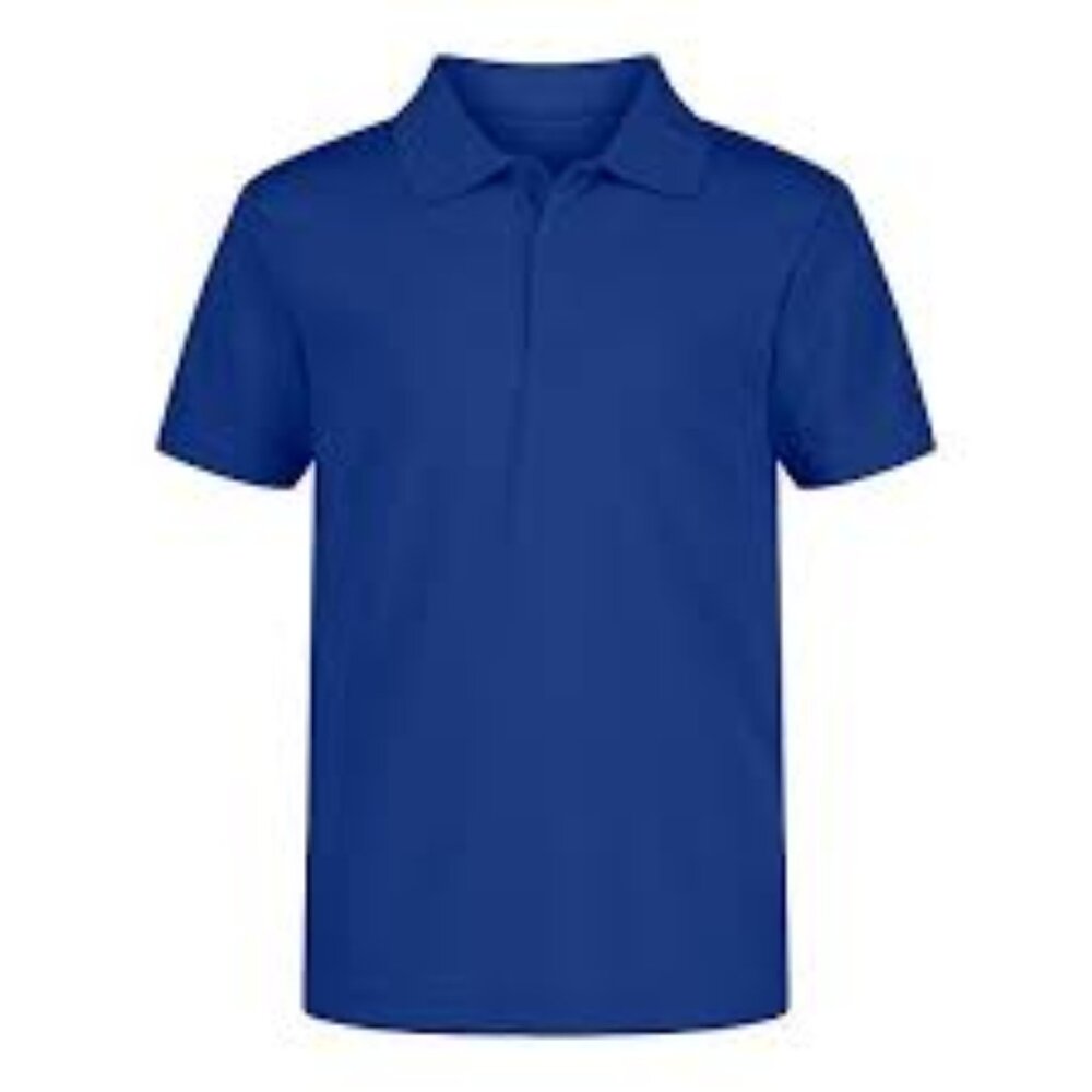 Izod Boys Performance Stretch Short Sleeve Polo Shirt in Royal New With Tags